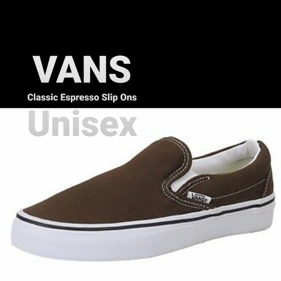 vans espresso slip ons